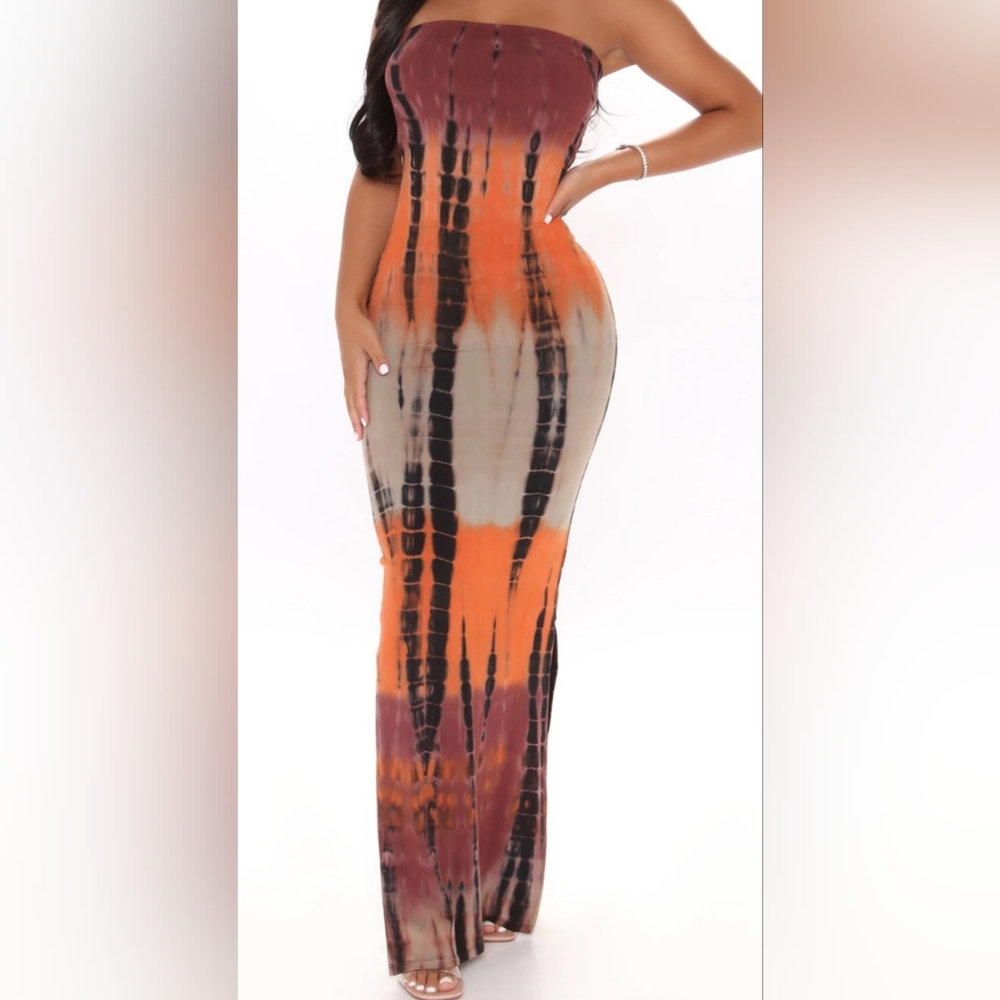 Fashion nova tie dye maxi dress